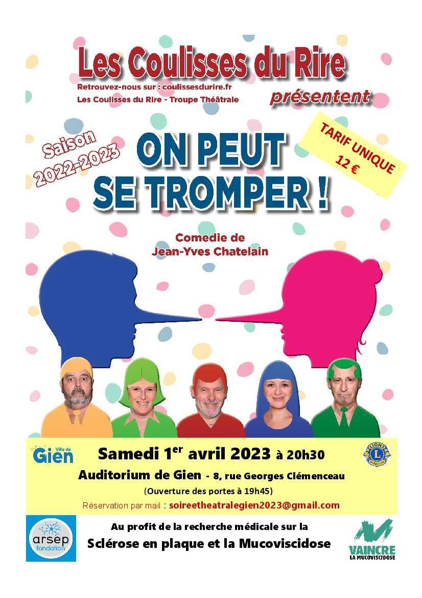 Affiche soiree theatrale gien 2023